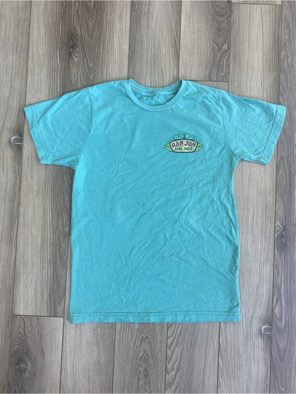 Ron Jon Surf Shop Green Cotton Crew Neck Short Sleeve T-Shirt Size L Youth